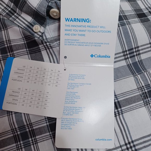 Columbia Rapid Rivers Short Sleeve Men's Plaid Button Down Shirt Size Large - Picture 11 of 12